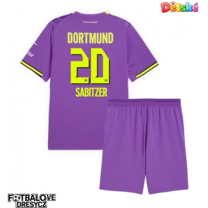 Borussia Dortmund Marcel Sabitzer #20 Dětské Alternativní dres komplet 2026-27 Krátký Rukáv (+ trenýrky)